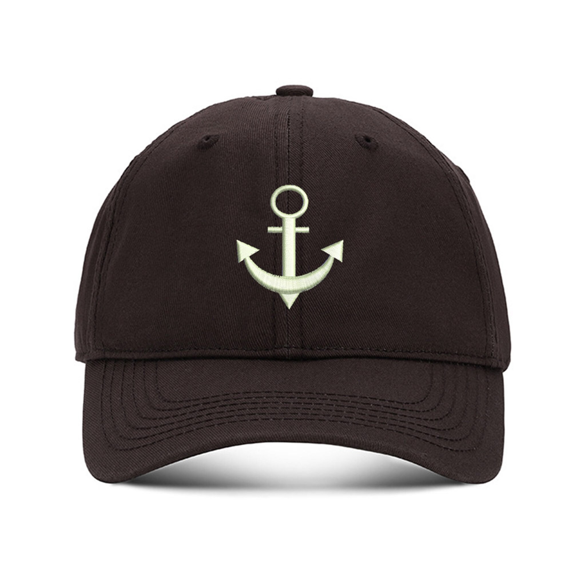 Anchor Unisex Embroidery Baseball Cap Washed Cotton Embroidered