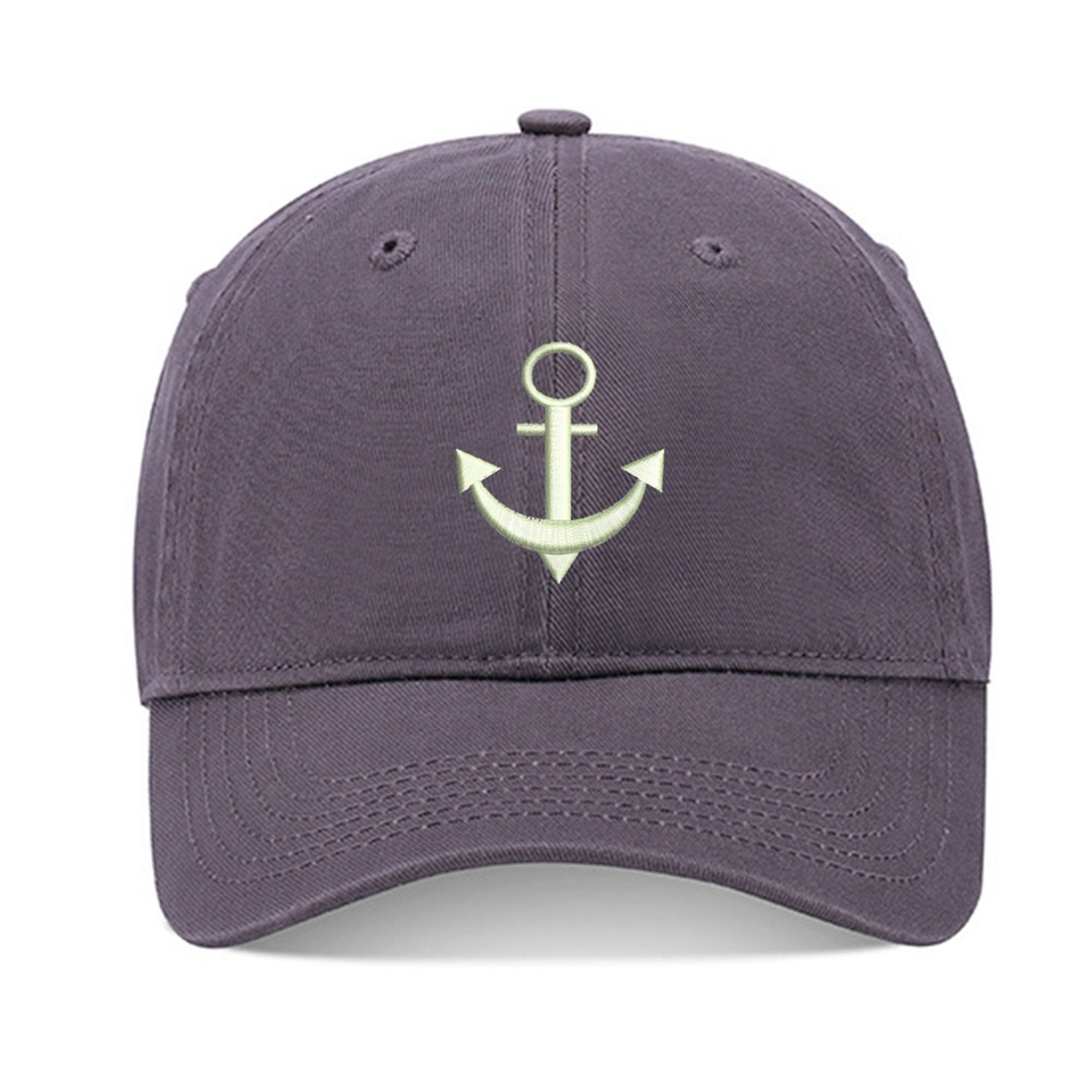 Men's Embroidered Anchor Baseball Cap - Cotton Adjustable Hat For Casual Wear, Running, Or Hiking - Black - View #4