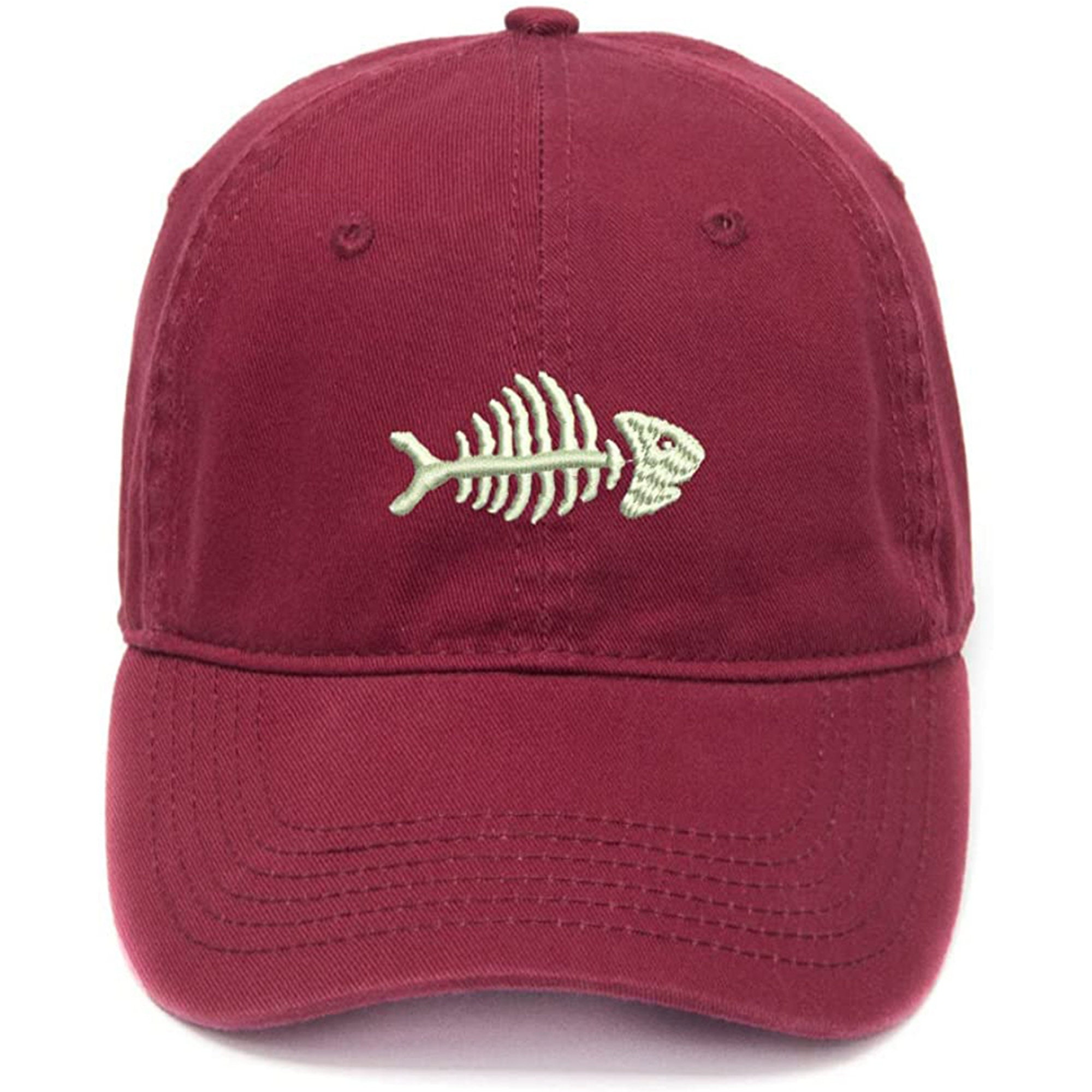 Embroidery Hat Cotton Embroidered Casual Men's Baseball Cap Fish Bone 