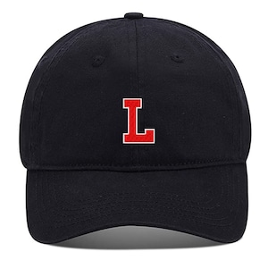 Hombres Gorra de béisbol Carta atlética L Sombrero bordado Sombreros ajustables Gorros de algodón Unisex