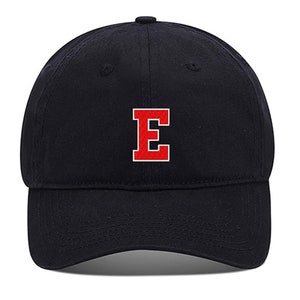 Hombres Gorra de béisbol Carta atlética E Sombrero bordado Sombreros ajustables Sombreros de algodón Unisex