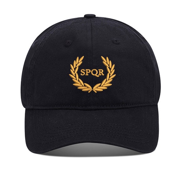 Rome SPQR Emblem Unisex Embroidery Baseball Cap Washed Cotton Embroidered Adjustable Cap