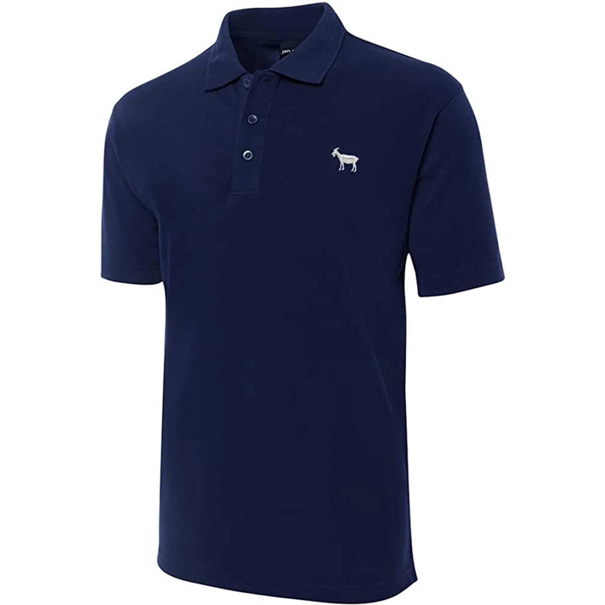 Animal Goat Embroidered Short Sleeve Polo Shirts Classic