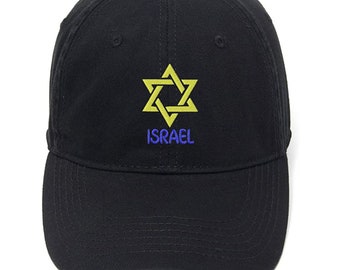 Embroidery Hat Cotton Embroidered Casual Men's Baseball Cap for Star of David Israel
