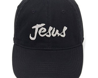 Hip Hop Cool Flock Printing Christianity Jesus Washed Cotton Adjustable Baseball Cap