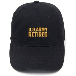 Embroidery Hat Cotton Embroidered Casual Men&#39;s Baseball Cap for US Army Retired
