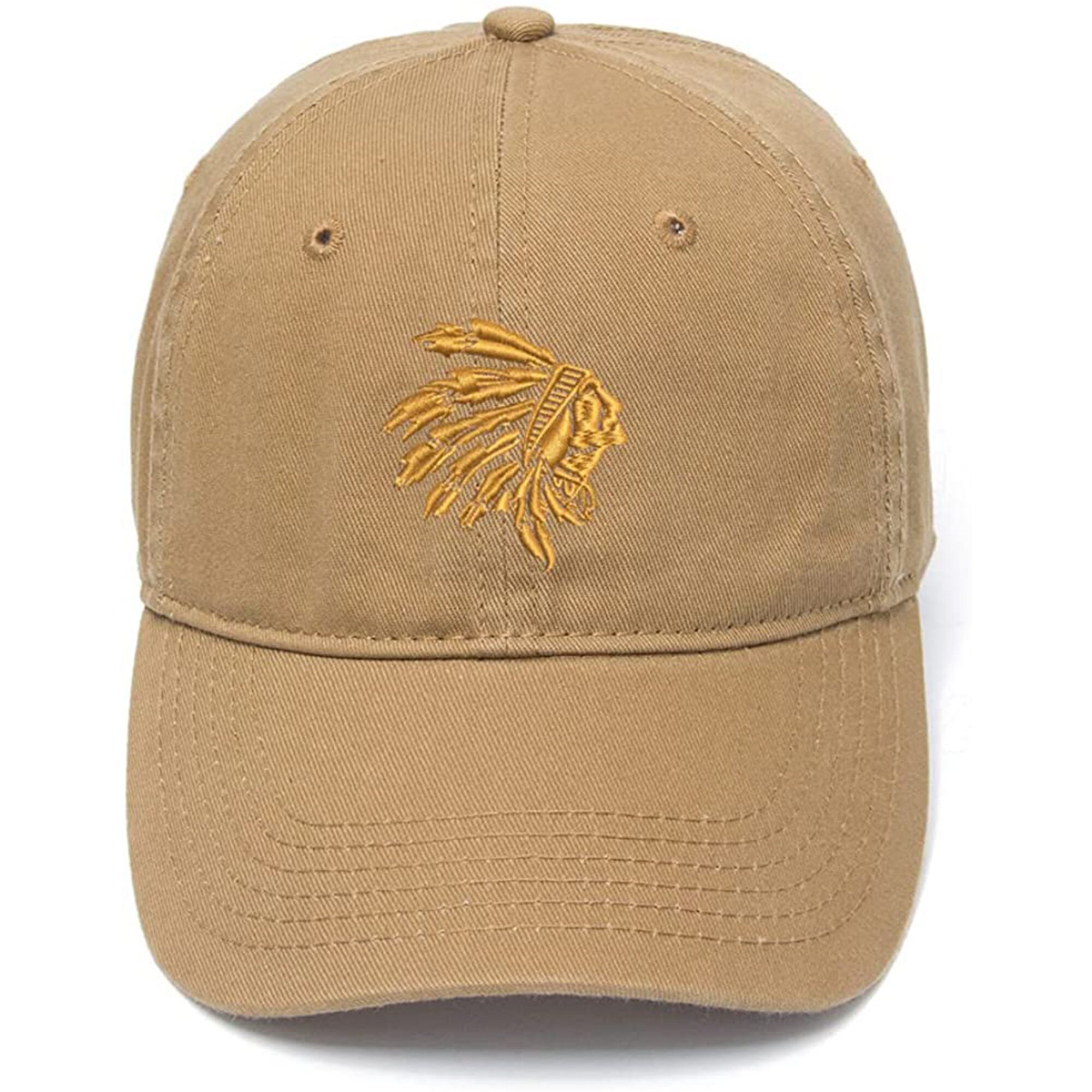 Men's Embroidered Baseball Cap - American Indian Collage Design, 100% Cotton, Adjustable, Garnet Color - View #5