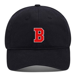 Boné de beisebol masculino atlético letra B bordado chapéu bordado ajustável chapéus bonés de algodão unissex