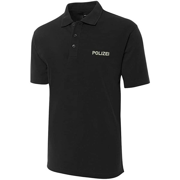 Germany Polizei Embroidered Short Sleeve Polo Shirts Classic Embroidery Men's Polo Shirt
