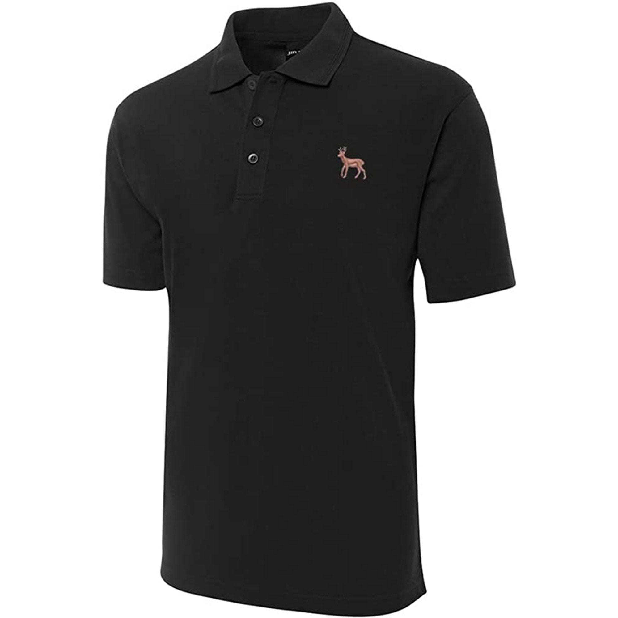 Discover Deer Design Embroidered Short Sleeve Polo Shirts Classic Embroidery Men's Polo Shirt