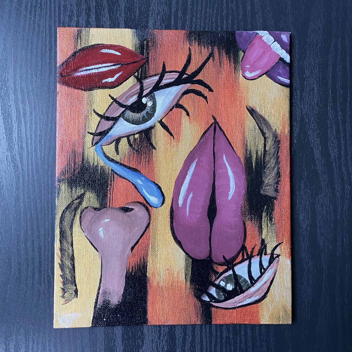 Dysmorphia Acrylic Painting Etsy