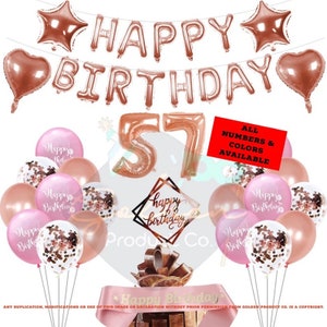 57th Birthday Decoration 57th Party Decoration 57 Birthday Etsy