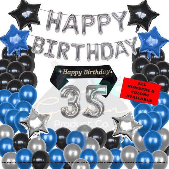 35th Birthday Happy 35th Birthday Party Supplies 35th Birthday Gift for Men 35 Never Looked So Good Sash 35th Birthday Party Supplies Gifts and Decorations 35th Birthday Caps and Sash