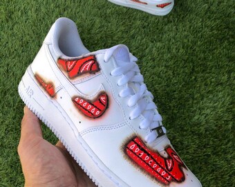 red bandana nike air force ones