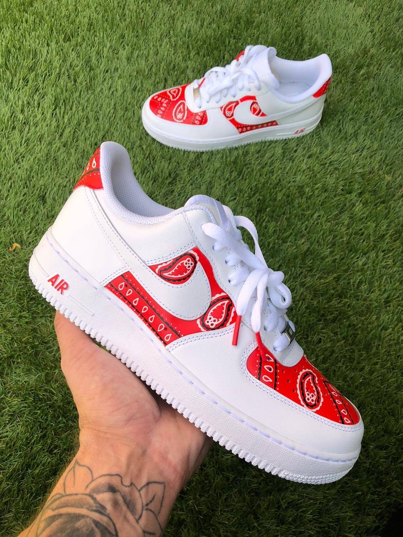 Nike air force 1 af1 FREE CREASE PROTECTORS bandana customs | Etsy