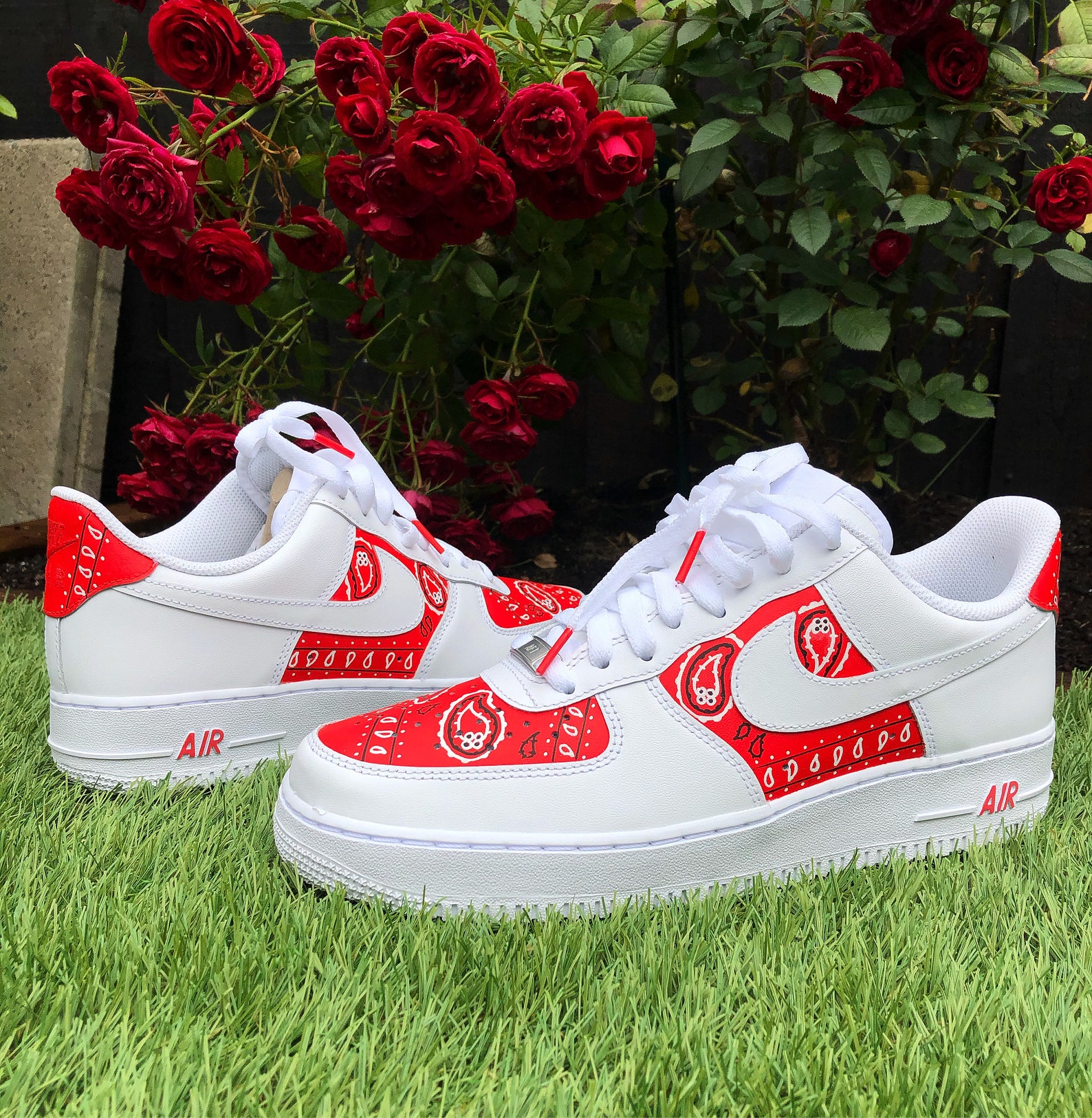 Nike air force 1 af1 FREE CREASE PROTECTORS bandana customs | Etsy