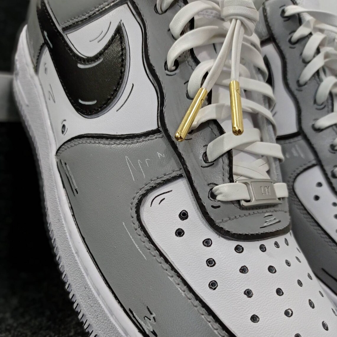 Nike air force 1 af1 FREE CREASE PROTECTORS grey comic | Etsy