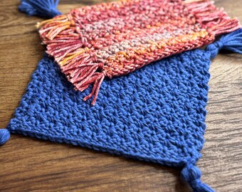 PDF pattern, digital file, duck creek coaster, jumbo coaster, diy office decor, desk space, coworker gifts, crochet coaster pattern, large
