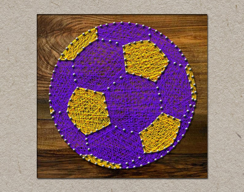 Soccer ball string art 10X10 in Etsy