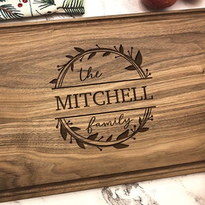 Personalised Cutting Board | Engraved Chopping Board | Walnut Cherry Maple Wood | Personalised Wedding Gift, Housewarming Gift | Custom