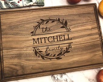 Personalised Cutting Board | Engraved Chopping Board | Walnut Cherry Maple Wood | Personalised Wedding Gift, Housewarming Gift | Custom