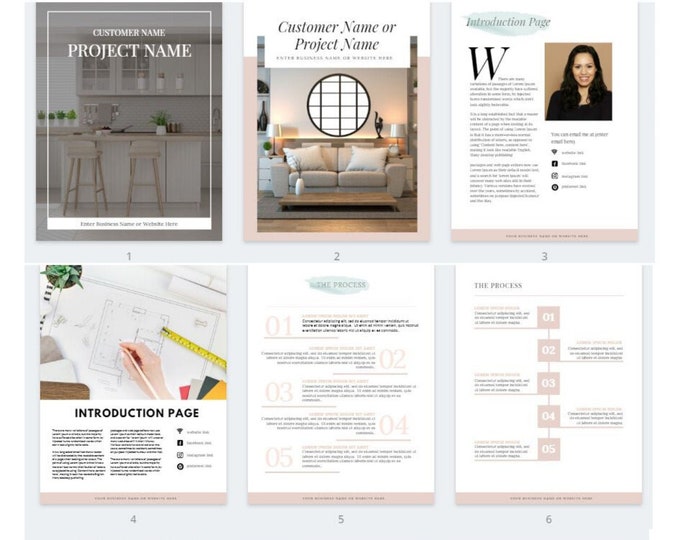 Client Welcome Packet / Canva Template / Interior Design Client Welcome ...