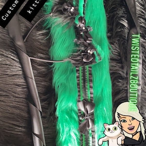 CUSTOM Emerald/Black Kitten Pet Play Set