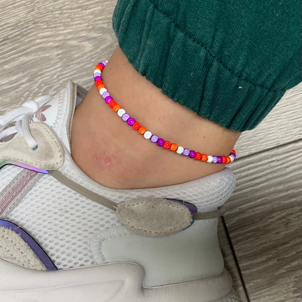 Lesbian LGBTQ miracle bead anklet