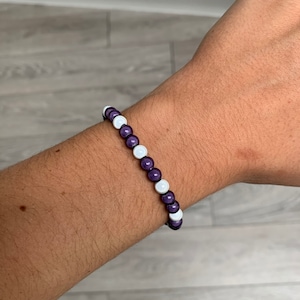 Black and white miracle bead bracelet
