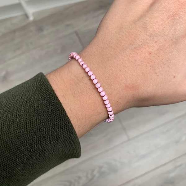 Baby pink miracle bead bracelet
