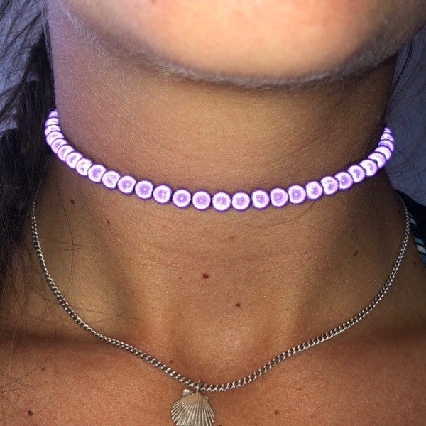 Lilac miracle bead choker