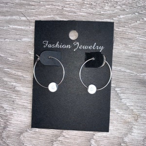White miracle bead hoop earrings