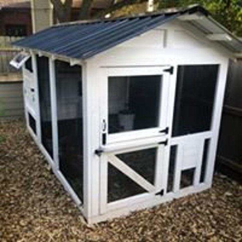 Chicken Coop Plans PDF Walk in chicken run The Austin Coop Etsy