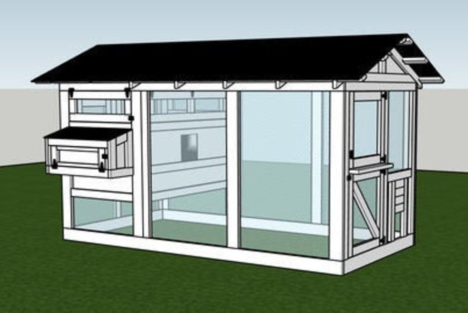 Chicken Coop Plans PDF Walk in Chicken Run the Houston Coop for up to 16 Chickens Etsy