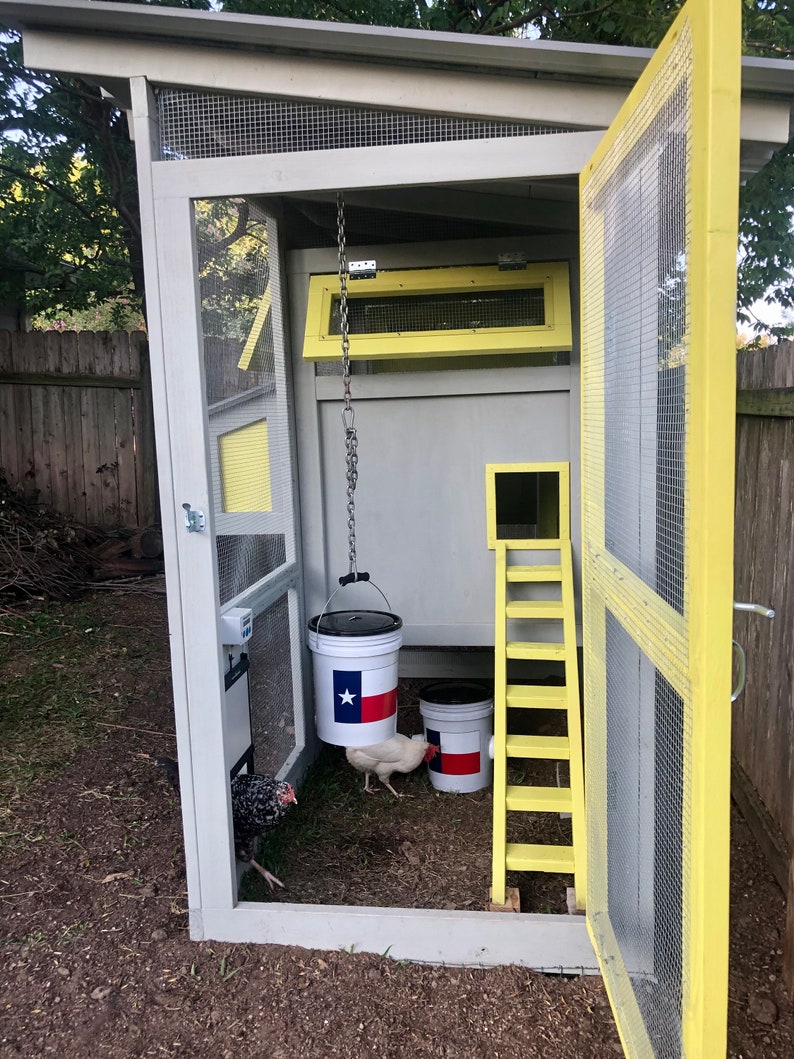 Chicken Coop Plans PDF Walk In chicken run The Galveston Etsy