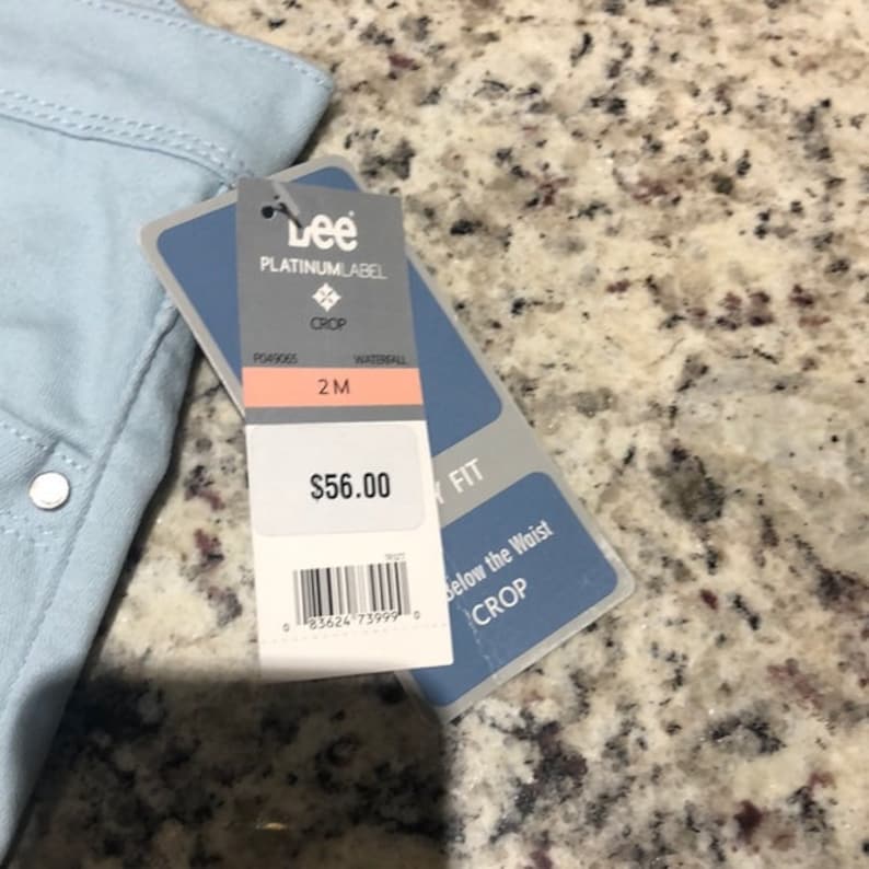 Lee Platinum Label Easy Fit Crop Blue Denim