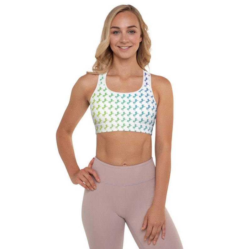 Majestic Sport Bra Unicorns Rainbow Magic Padded Sports Bra Yoga Bra Custom Unicorn Magic Sport Bra Pink Sports Bra