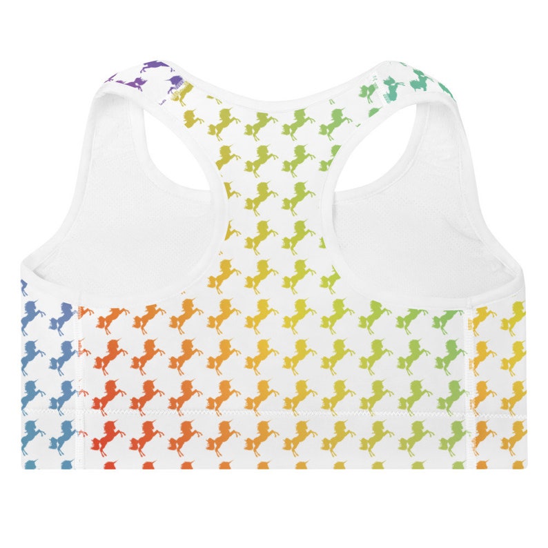 Majestic Sport Bra Unicorns Rainbow Magic Padded Sports Bra Yoga Bra Custom Unicorn Magic Sport Bra Pink Sports Bra
