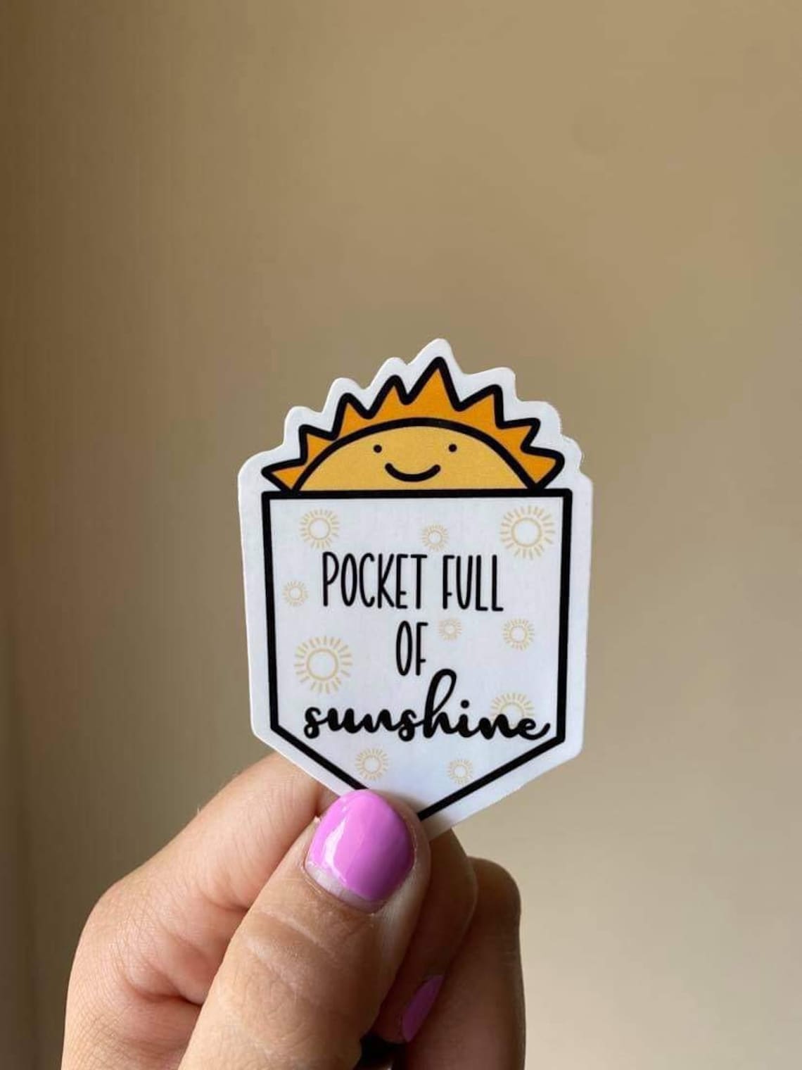 Pocketful of Sunshine Sticker Pocket Full of Sunshine Etsy