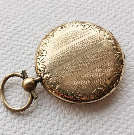 Beautiful 9ct Gold Plated Edwardian Large Fob Lock