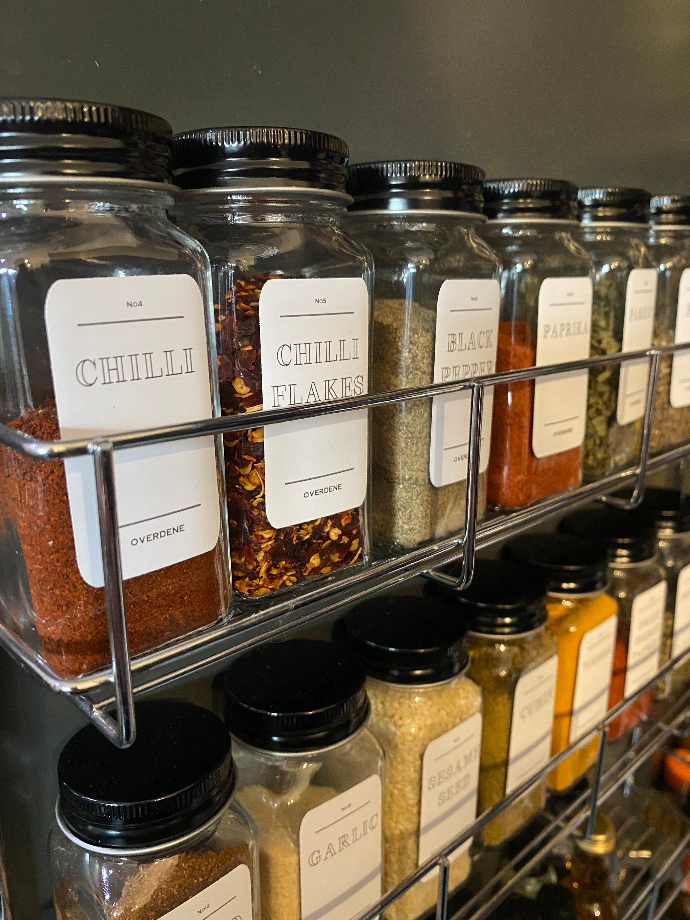 Spice jar labels packs of 20 40 or 60. 3 different sizes Etsy