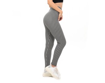 checkered workout leggings