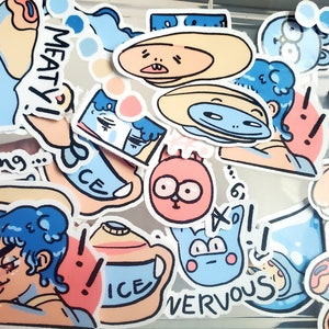 MEATY! Sticker pack, Vibrant, cute, color pallete, laptop decal, custom stickers, stationary