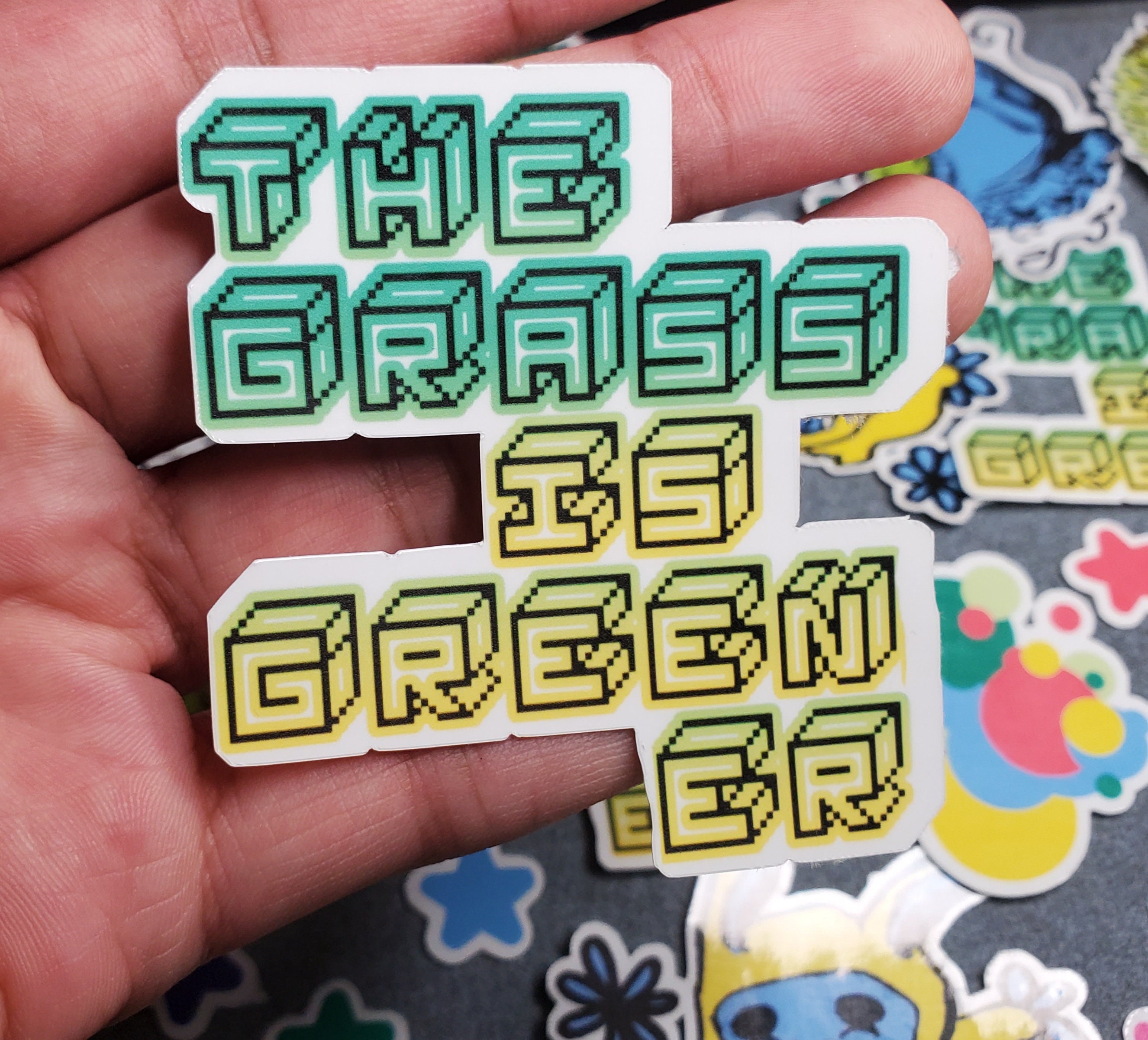 Greener Grass Sticker Pack Vibrant Unique Color Pallete Etsy