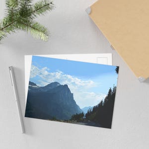 Carte postale du parc national du Montana, beau souvenir de voyage du Glacier Park, carte postale de photographie de nature pittoresque pour les amateurs de plein air