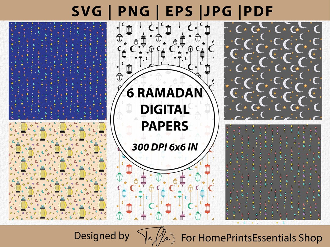 Ramadan and Eid 20 Seamless Patterns, Ramadan Kareem Digital Paper ...