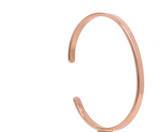 Bracelet NORFOLK, en cuivre massif, forgé à la main par un artiste munichois et poli miroir ; livraison gratuite, U07.