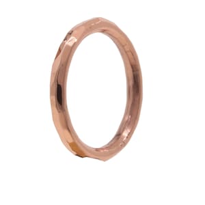 Ring LONDON, solid copper, hand forged by Munich artist. 2,5 mm wide. Free shipping, U50