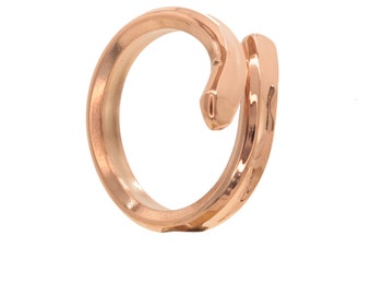 Copper ring DERBY, hand forged in Munich, refined twisted U53.