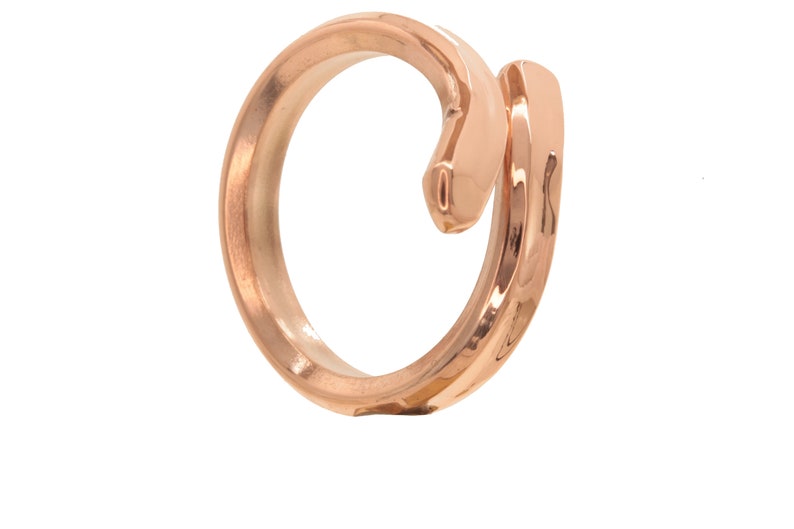 Copper ring DERBY, hand forged in Munich, refined twisted U53. zdjęcie 1